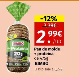Maskom Supermercados BIMBO Pan de molde + proteina oferta