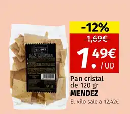 Maskom Supermercados MENDEZ Pan cristal oferta