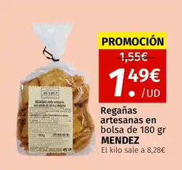 Maskom Supermercados MENDEZ Regañas artesanas en bolsa oferta