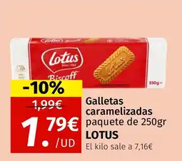 Maskom Supermercados LOTUS Galletas caramelizadas oferta