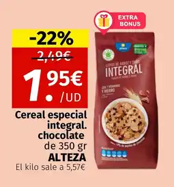 Maskom Supermercados ALTEZA Cereal especial integral. chocolate oferta