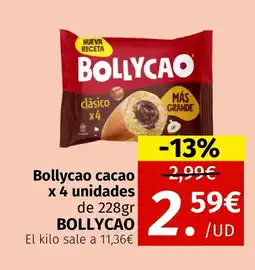 Maskom Supermercados BOLLYCAO cacao x4 unidades oferta