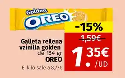 Maskom Supermercados OREO Galleta rellena vainilla golden oferta