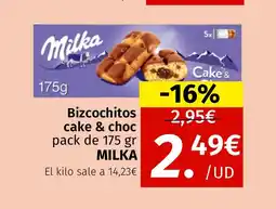 Maskom Supermercados MILKA Bizcochitos cake & choc oferta