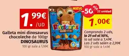 Maskom Supermercados DINOSAURUS Galleta mini dinosaurus chocoleche oferta