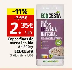 Maskom Supermercados ECOCESTA Copos finos de avena int. bio oferta