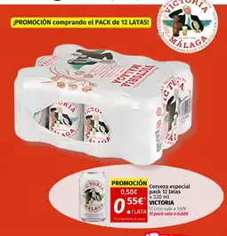 Maskom Supermercados VICTORIA Cerveza especial pack 12 latas oferta