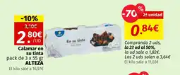 Maskom Supermercados ALTEZA Calamar en su tinta oferta