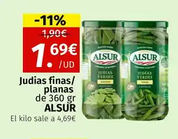 Maskom Supermercados ALSUR Judias finas/ planas oferta