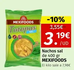 Maskom Supermercados MEXIFOODS Nachos sal oferta