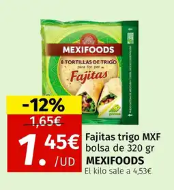 Maskom Supermercados MEXIFOODS Fajitas trigo MXF oferta