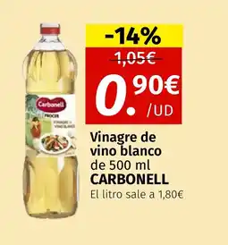 Maskom Supermercados CARBONELL Vinagre de vino blanco oferta