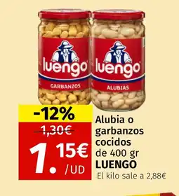 Maskom Supermercados LUENGO Alubia o garbanzos cocidos oferta