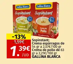 Maskom Supermercados GALLINA BLANCA Crema espárragos oferta