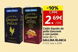 Maskom Supermercados GALLINA BLANCA Caldo líquido de pollo Gourmet o con jamón oferta
