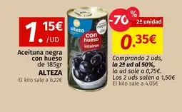 Maskom Supermercados ALTEZA Aceituna negra con hueso oferta