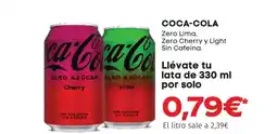 Maskom Supermercados COCA-COLA Zero Cherry y Light Sin Cafeína oferta