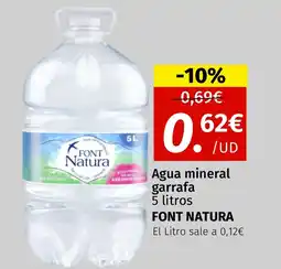 Maskom Supermercados FONT NATURA Agua mineral garrafa oferta