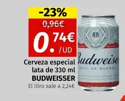 Maskom Supermercados BUDWEISSER Cerveza especial oferta