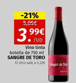 Maskom Supermercados SANGRE DE TORO Vino tinto botella oferta