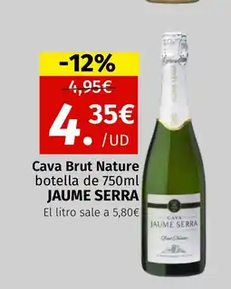 Maskom Supermercados JAUME SERRA Cava Brut Nature botella oferta