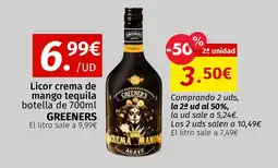 Maskom Supermercados GREENER'S Licor crema de mango tequila oferta
