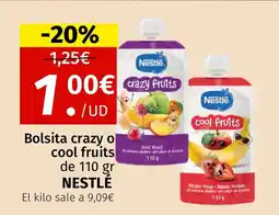 Maskom Supermercados NESTLÉ Bolsita crazy o cool fruits oferta