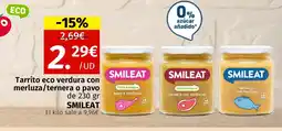 Maskom Supermercados SMILEAT Tarrito eco verdura con merluza/ternera o pavo oferta