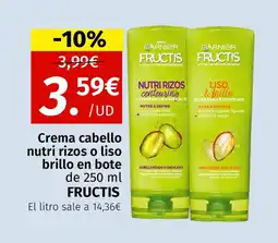 Maskom Supermercados FRUCTIS Crema cabello nutri rizos o liso oferta
