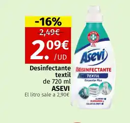 Maskom Supermercados ASEVI Desinfectante textil oferta
