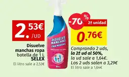 Maskom Supermercados SELEX Disuelve manchas ropa oferta