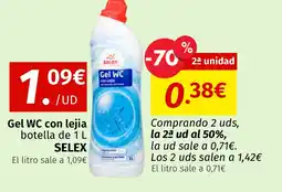 Maskom Supermercados SELEX Gel WC con lejia botella oferta