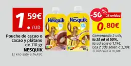 Maskom Supermercados NESQUIK Pouche de cacao o cacao y plátano oferta