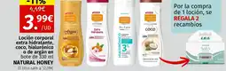 Maskom Supermercados NATURAL HONEY Loción corporal extra hidratante, coco, hialurónico oferta