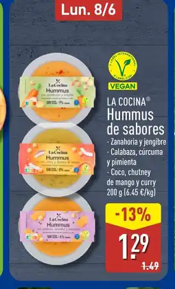 ALDI LA COCINA Hummus de sabores oferta