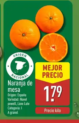 ALDI Naranja de mesa oferta