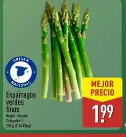 ALDI Espárragos verdes finos oferta