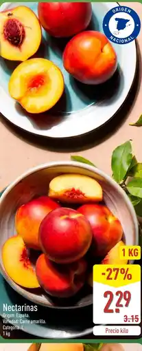 ALDI Nectarinas oferta