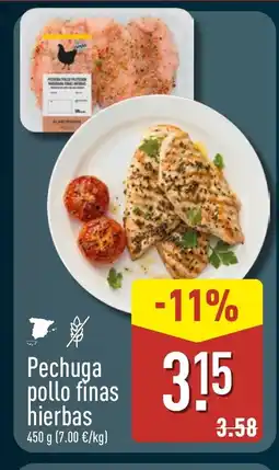 ALDI Pechuga pollo finas hierbas oferta