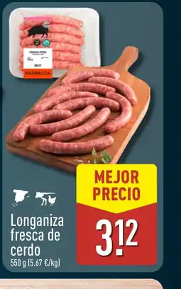ALDI Longaniza fresca de cerdo oferta