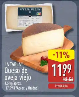 ALDI LA TABLA Queso de oveja viejo oferta