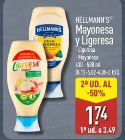 ALDI HELLMANN'S Mayonesa y Ligeresa oferta