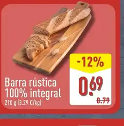 ALDI Barra rústica 100% integral oferta