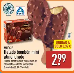 ALDI MUCCI Helado bombón mini almendrado oferta