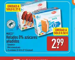 ALDI MUCCI Helados 0% azúcares añadidos oferta