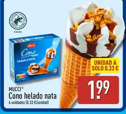 ALDI MUCCI Cono helado nata oferta