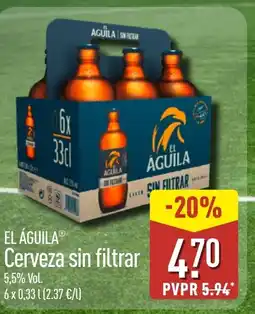 ALDI EL ÁGUILA Cerveza sin filtrar oferta