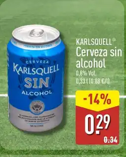 ALDI KARLSQUELL Cerveza sin alcohol oferta