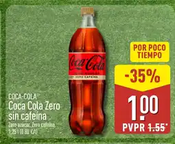 ALDI COCA-COLA Zero sin cafeína oferta