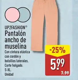 ALDI UP2FASHION Pantalón ancho de muselina oferta